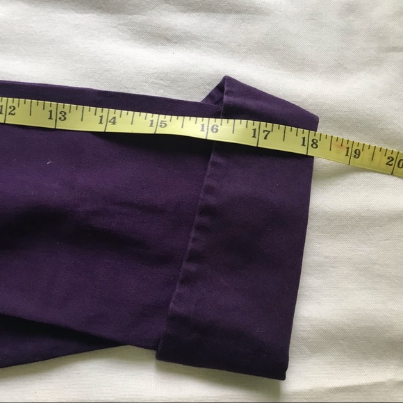 BANANA REPUBLIC Fitted Stretch Button Down, Purple Shirt, 3/4 Length Sleeves, LP - Picture 13 of 15